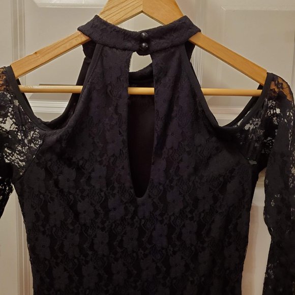 Charlotte Russe, Black Dress, Cold Shoulder - Picture 3 of 9